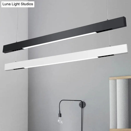 Sleek Acrylic Bar Pendant Light Kit with LED Suspension - Ideal Minimalist Lighting Solution for Offices