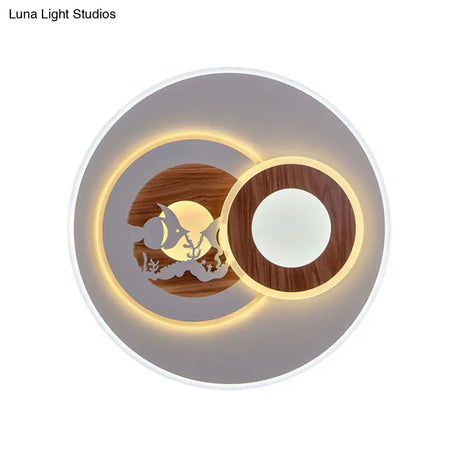 Sleek Acrylic Led Flush Mount Ceiling Light For Corridors Contemporary White Design