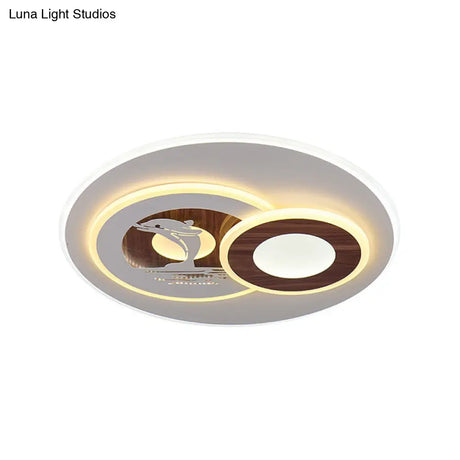 Sleek Acrylic Led Flush Mount Ceiling Light For Corridors Contemporary White Design