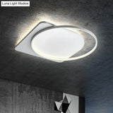 Sleek Acrylic Loop Ceiling Lamp: Simplicity Meets Led Flush - Mount Light Fixture For Aisles