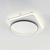Sleek Acrylic Loop Ceiling Lamp: Simplicity Meets Led Flush - Mount Light Fixture For Aisles Black