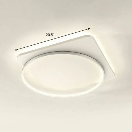 Sleek Acrylic Loop Ceiling Lamp: Simplicity Meets Led Flush - Mount Light Fixture For Aisles White
