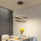 Sleek Acrylic Spiral Chandelier Light - 16/23.5/39 Wide Led Coffee Pendant Fixture For Living Room /