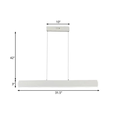 Minimalist Acrylic Led Pendant Light For Dining Room - 31.5/39 Wide