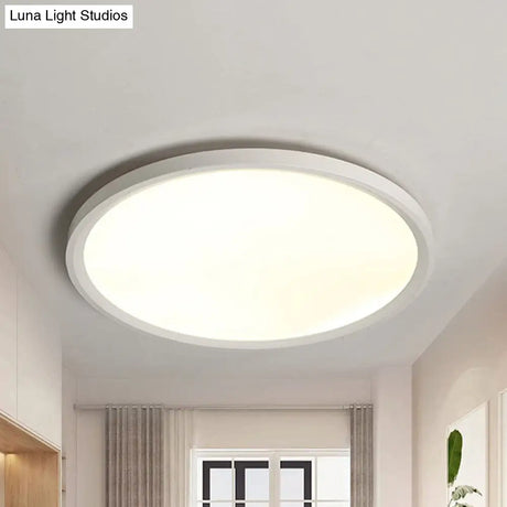 Sleek And Modern Acrylic Led Flush Mount Ceiling Light Fixture In Warm/White Multiple Sizes