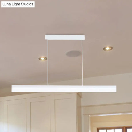 Minimalist Led Pendant Light In Black White Or Brown - Warm Natural Lighting 31.5 39 47 Wide /