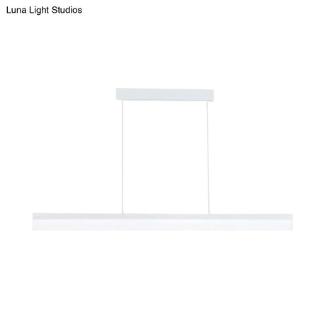 Sleek Black/White/Brown Linear Pendant Led Light In Warm/White/Natural 31.5’/39’/47’ Wide