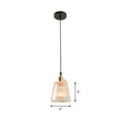 Sleek Clear Ribbed Glass Hanging Light - Simplicity 1-Bulb Pendant Fixture For Restaurants