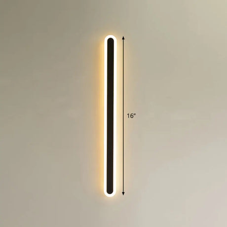 Sleek Elliptical Acrylic Wall Sconce With Led Lighting For Aisle