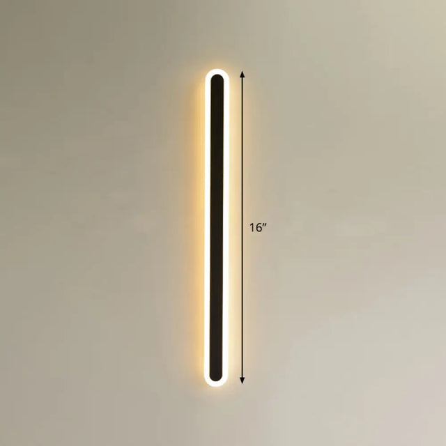 Sleek Elliptical Acrylic Wall Sconce With Led Lighting For Aisle