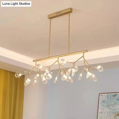 Sleek Firefly Pendant Light: Clear Glass Shade & Led Perfect For Dining Rooms Or Hanging Over An