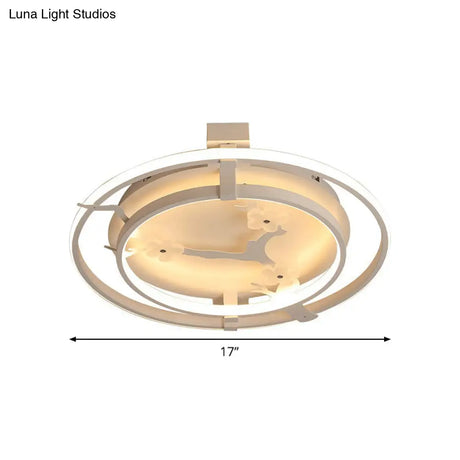 Sleek Floral Semi Mount Led Ceiling Light In Warm/White - 17’/21’/25’ Options