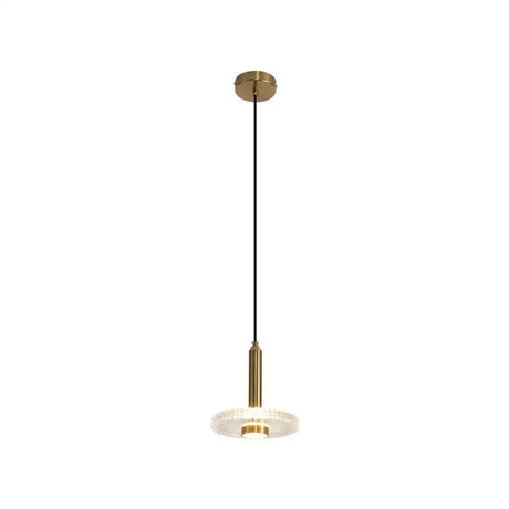 Sleek Acrylic Gold Led Ceiling Lamp - Perfect Bedroom Lighting