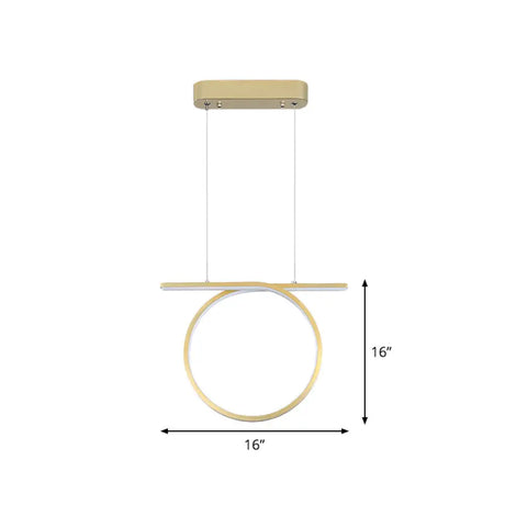 Simplicity Led Gold Hanging Lamp Kit With Warm/White Light