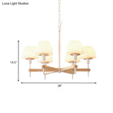 Sleek Jar-Shaped Hanging Light: Frosted White Glass 6 Lights Modernist Design Perfect For Bedrooms &