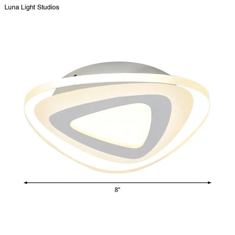 Sleek Led Ceiling Light With Acrylic Shade For Narrow Spaces