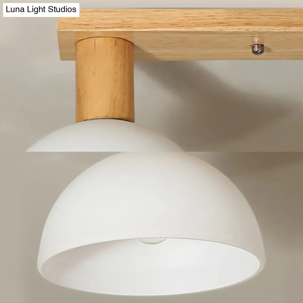 Sleek Led Ceiling Mount Light With Frosted Glass Shade - Ideal For Stairs And Kitchens
