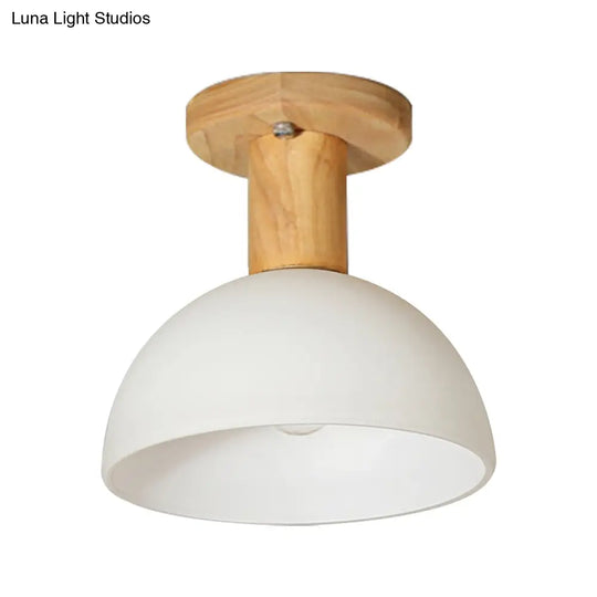 Sleek Led Ceiling Mount Light With Frosted Glass Shade - Ideal For Stairs And Kitchens