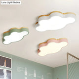 Sleek Led Flush Mount For Kids’ Bedroom: Cloud Acrylic Fixture