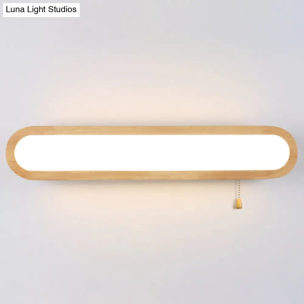 Sleek Led Wall Sconce With Acrylic Diffuser - Ideal For Hallways Beige / 21.5