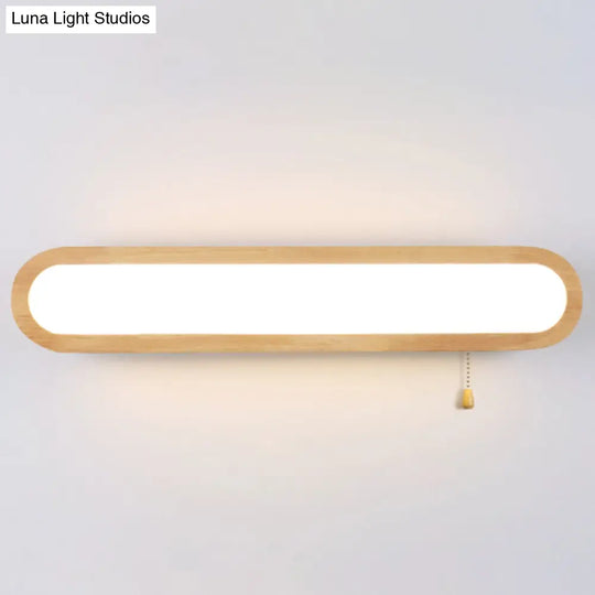 Sleek Led Wall Sconce With Acrylic Diffuser - Ideal For Hallways Beige / 21.5