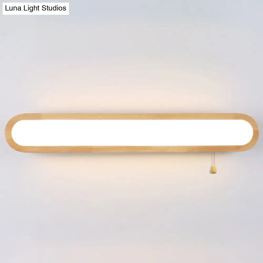 Sleek Led Wall Sconce With Acrylic Diffuser - Ideal For Hallways Beige / 25.5