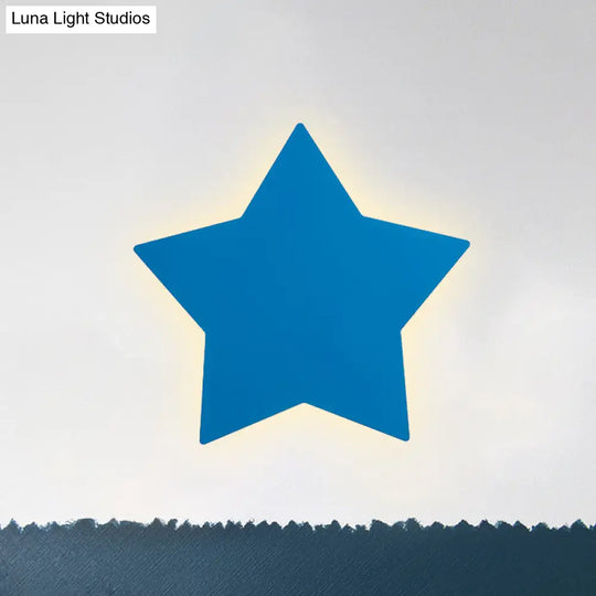 Sleek Led Wood Wall Light For Hallway & Kitchen - Slim Contemporary Design Blue