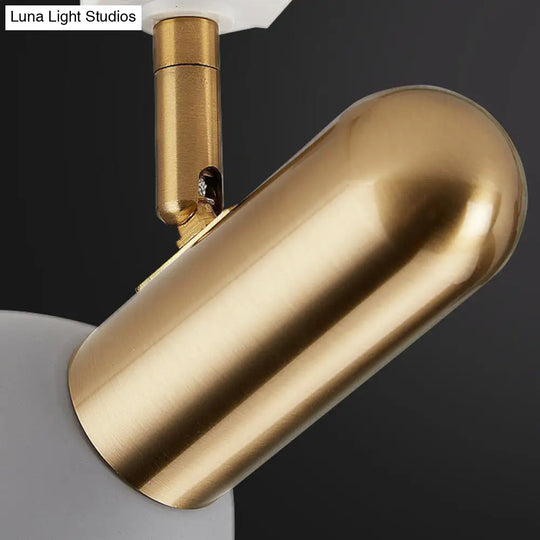 Sleek Macaron Style Metal Semi Flush Tracklight Spotlight - Perfect For Living Room
