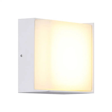 Sleek Metal And Acrylic Wall Sconce: Simplistic Round/Square Shade With Warm/White Led Lighting For