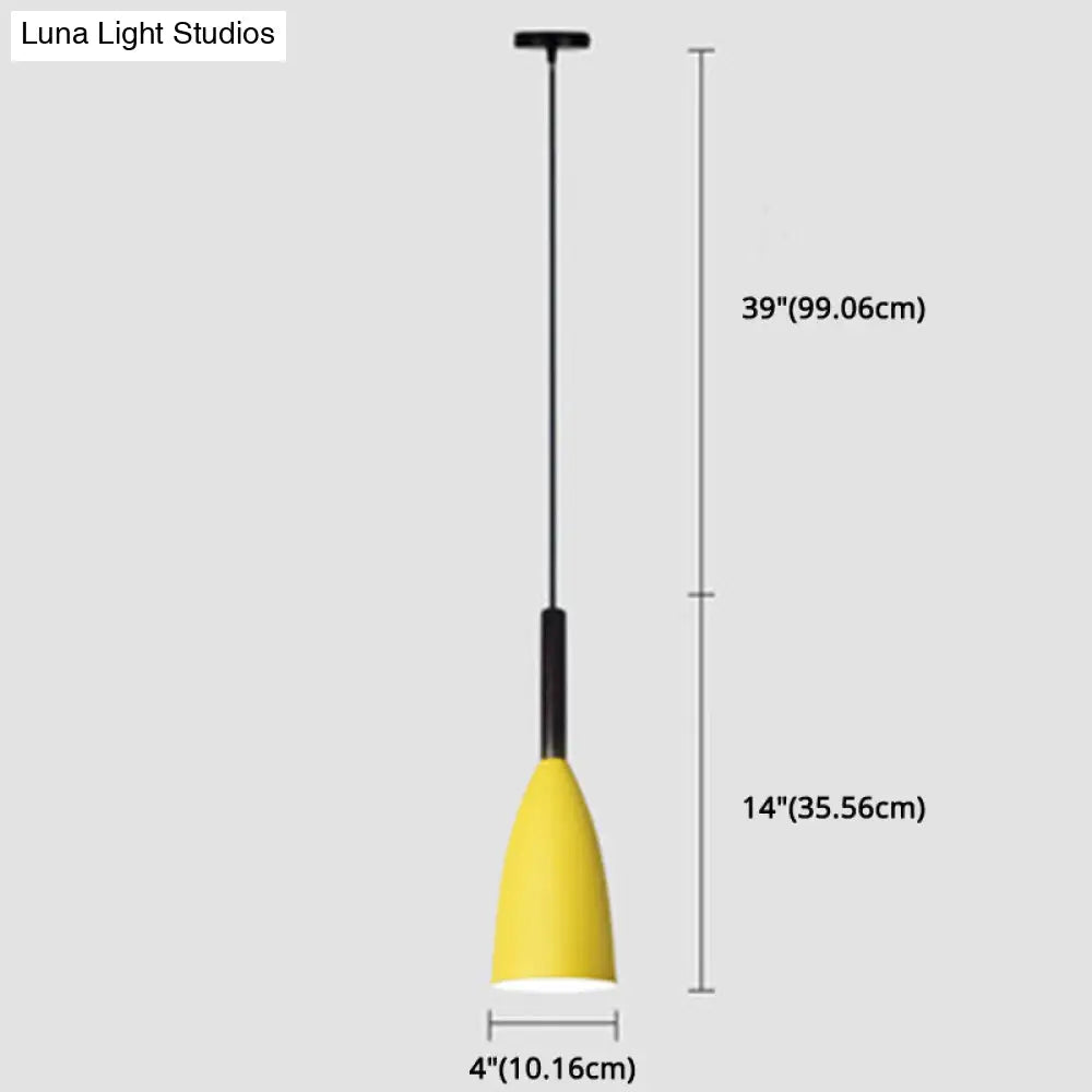 Sleek Metal Bottle Pendant Ceiling Light For Dining Room