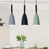 Sleek Metal Bottle Pendant Ceiling Light For Dining Room