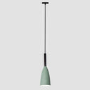Sleek Metal Bottle Pendant Ceiling Light For Dining Room Green