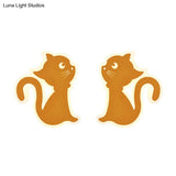 Sleek Metal Kitten Wall Light - Vibrant Macaron Colors For Bedroom Or Kindergarten