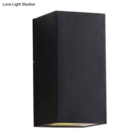 Sleek Metal Led Flush Mount Wall Sconce For Porch - Rectangle Cylinder Triangle Shapes Simplicity