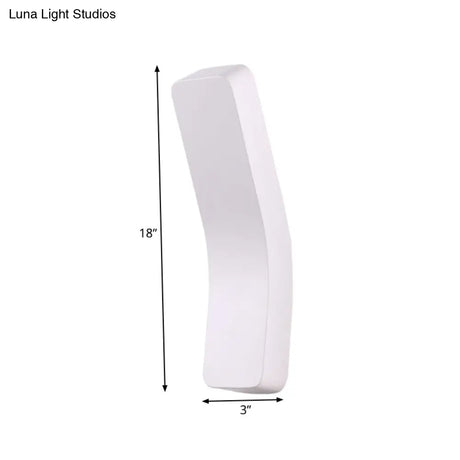 Sleek Metallic Bend Wall Mounted Led Lamp For Corridor With Warm/White Lighting