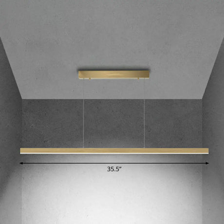Sleek Metallic Led Pendant Chandelier For Conference Rooms Gold / Third Gear