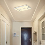 Sleek Rectangular Led Ceiling Light - Acrylic Slim Design In Black/White Ideal For Study Room