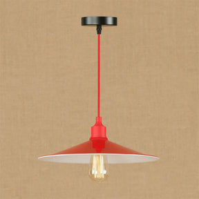 Sleek Red Metal Pendant Light For Living Room - 1 Or 3-Head Swag Design / A