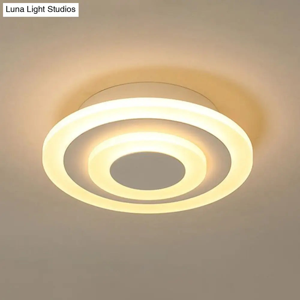 Sleek Round Led Flush Mount Ceiling Light For Corridors And Halls