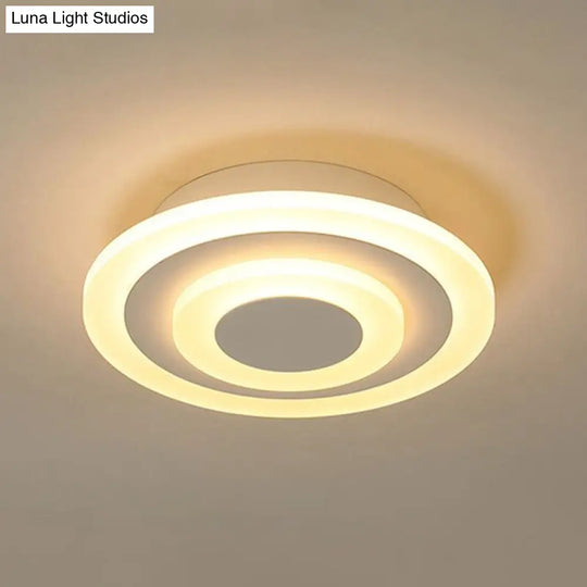 Sleek Round Led Flush Mount Ceiling Light For Corridors And Halls