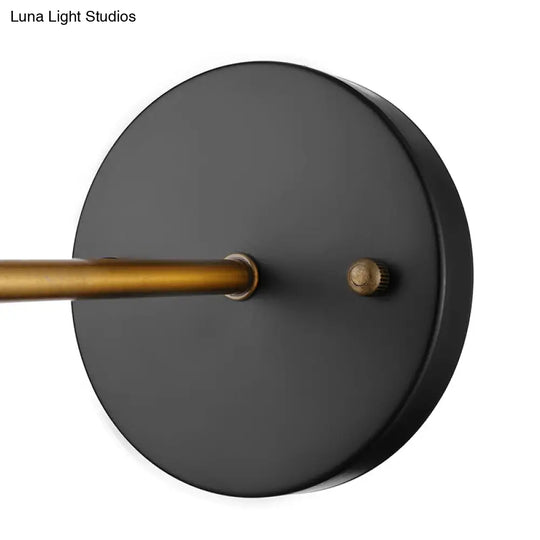 Sleek Spherical Brass Wall Light Fixture With Clear Glass - Industrial Style 1-Light Sconce Lamp For