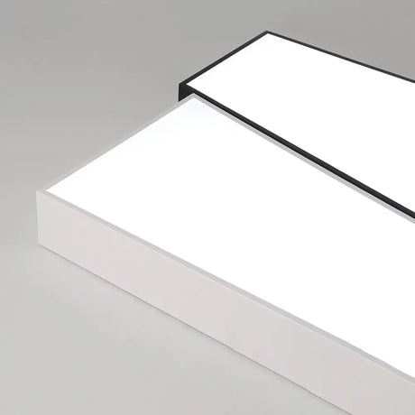 Sleek Square Flush Mount Led Ceiling Light In Black & White Warm/White