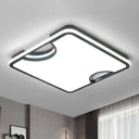 Sleek Square Led Acrylic Flush Mount Ceiling Light With Warm/White Lighting - Ideal For Living Room