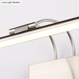 Sleek Tube Vanity Wall Light - Metal Led Bathroom Sconce In Nickel/Brushed Brass 18/21.5 Width