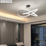 Sleek Twist Led Pendant Lamp: Minimalist Aluminum Chandelier For Living Room