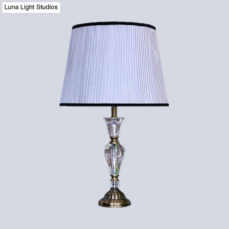 Small Desk Lamp: Modern Barrel Task Light In Purple Metal Base