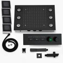 Smart Remote LED Shower Head Set 20x14inch Panel Faucet System Lateral Jet Thermostatic Mixer Valve Button Switch Hand