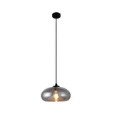 Smoke Gray Glass Mini Pendant Light - Modern Ceiling Hanging For Bar & Cafe / A