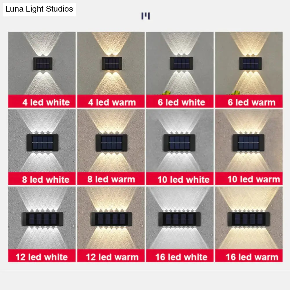 Solar Wall Lamp Outdoor Waterproof Up And Down Luminous Lighting Lamps
