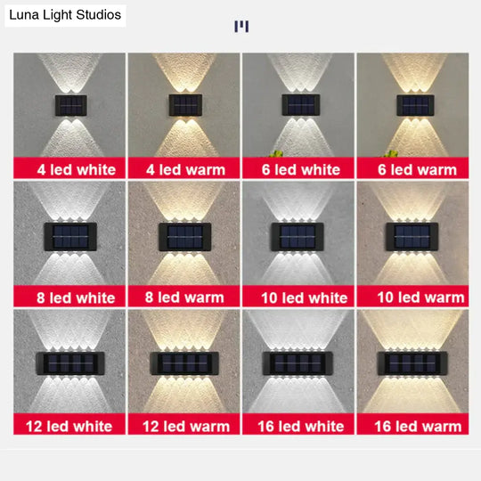 Solar Wall Lamp Outdoor Waterproof Up And Down Luminous Lighting Lamps